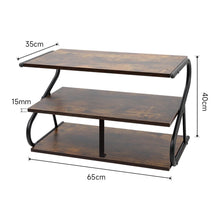 Load image into Gallery viewer, Rustic S-frame Shoe Rack 3-Tier Shelf Living and Home