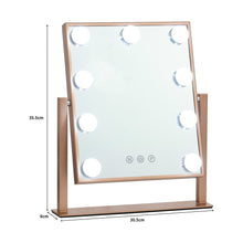 Load image into Gallery viewer, Adjustable LED Hollywood Vanity Mirror Touch Screen Control Rose Gold LED Make Up Mirrors Living and Home