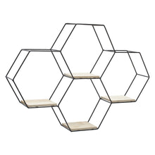 Load image into Gallery viewer, 3 Style Diy Hexagonal Wall Shelf Storage Wall Shelves Living and Home