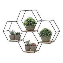 Load image into Gallery viewer, 3 Style Diy Hexagonal Wall Shelf Storage Wall Shelves Living and Home
