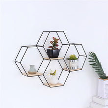 Load image into Gallery viewer, 3 Style Diy Hexagonal Wall Shelf Storage Wall Shelves Living and Home