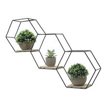 Load image into Gallery viewer, 3 Style Diy Hexagonal Wall Shelf Storage Wall Shelves Living and Home