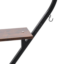 Load image into Gallery viewer, 2 Pcs Half-Heart-Shaped Tiered Plant Stand Rustic Brown