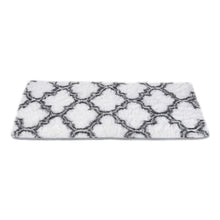 Load image into Gallery viewer, Modern Grey and White Geometric Indoor Shag Area Rug Rugs Living and Home