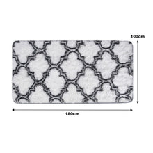 Load image into Gallery viewer, Modern Grey and White Geometric Indoor Shag Area Rug Rugs Living and Home