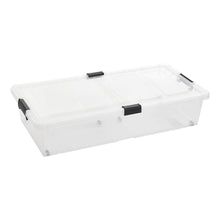 Load image into Gallery viewer, Clear Plastic Underbed Storage Box with Wheels Storage Boxes Living and Home