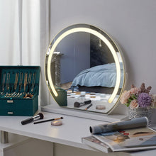 Load image into Gallery viewer, Round Hollywood Vanity LED Lighted Makeup Mirror Living and Home