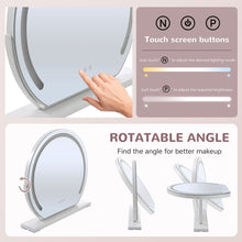 Load image into Gallery viewer, Round Hollywood Vanity LED Lighted Makeup Mirror Living and Home