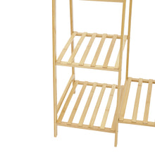 Load image into Gallery viewer, Bamboo Bedroom Garment Clothes Rack Natural 130cm