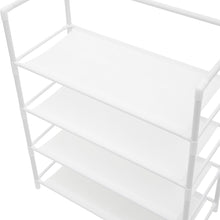 Load image into Gallery viewer, Entryway 4 Tier Shoe Rack with Coat Hanger