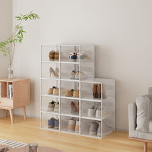 Load image into Gallery viewer, 12 Pack Plastic Shoe Storage Box