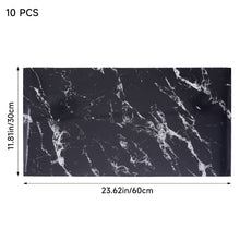 Load image into Gallery viewer, 10pcs Peel and Stick Black Marble Wall Sticker