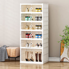 Load image into Gallery viewer, 6-Tier Foldable Storage Rack Shoes Organizer with Doors
