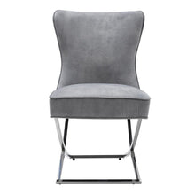 Load image into Gallery viewer, Set of 2 Beige High Back Dining Chairs with velvet Upholstered Dining Chairs Living and Home