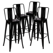 Load image into Gallery viewer, Set of 4 Metal Bar Stool Industrial Style High Chair Bar Stools Living and Home