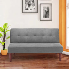 Load image into Gallery viewer, 4ft Wide Modern 3 Seater Padded Convertible Sofa Bed with Wooden Legs Sofa Beds Living and Home