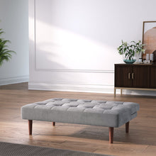 Load image into Gallery viewer, 4ft Wide Modern 3 Seater Padded Convertible Sofa Bed with Wooden Legs Sofa Beds Living and Home