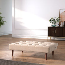 Load image into Gallery viewer, 4ft Wide Modern 3 Seater Padded Convertible Sofa Bed with Wooden Legs Sofa Beds Living and Home