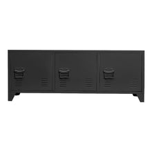 Load image into Gallery viewer, 120cm W Black Steel Horizontal Office File Cabinet with 3 Doors Cabinets Living and Home