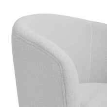 Load image into Gallery viewer, 80cm Wide White Faux Fur Accent Swivel Tub Chair Tub Chairs Living and Home