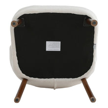 Load image into Gallery viewer, White Boucle Teddy Upholstered Accent Chair with Footstool Lounge Chairs Living and Home