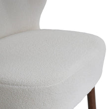 Load image into Gallery viewer, White Boucle Teddy Upholstered Accent Chair with Footstool Lounge Chairs Living and Home