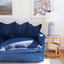 Load image into Gallery viewer, Cottonfy Corduroy Padded Upholstery Cloud Sofa for Small Apartment Cottonfy UK Blue 2 Seater(160cm) Full-Paid