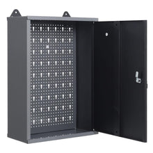 Load image into Gallery viewer, Wall Mounted Lockable Pegboard Tool Cabinet with A Lockable Door Cabinets Living and Home