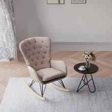 Load image into Gallery viewer, 103cm Green Velvet Rocking Chair Padded Seat for Living Room Rocking Chairs Living and Home