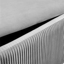 Load image into Gallery viewer, 78cm Wide Oval Velvet Storage Bench Vertical Stripes Footstool Storage Footstools & Benches Living and Home