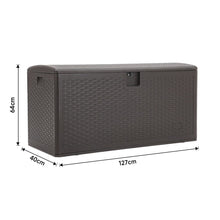 Load image into Gallery viewer, 4ft W 99-Gallon Rattan Garden Storage Outdoor Deck Box Garden Storage Boxes Living and Home