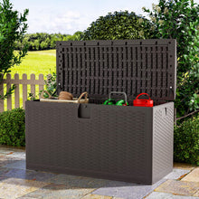 Load image into Gallery viewer, 127cm W 99 Gallons Rattan Garden Storage Outdoor Deck Box Garden Storage Boxes Living and Home