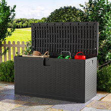 Load image into Gallery viewer, 99-Gallon Rattan Outdoor Deck Box
