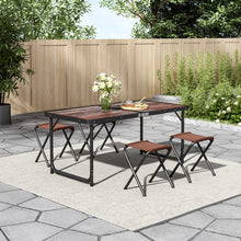 Load image into Gallery viewer, Outdoor Foldable Picnic Table with Four Stools