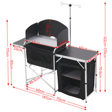 Load image into Gallery viewer, Aluminum Camp Kitchen with Zippered Storage and Camp Tables