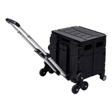 Load image into Gallery viewer, 75L Collapsible Utility Crate with 8 Wheels & Telescopic Handle