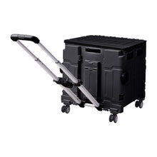 Load image into Gallery viewer, 75L Collapsible Utility Crate with 4 Wheels & Telescopic Handle