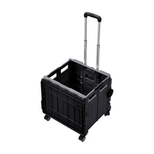 Load image into Gallery viewer, 75L Collapsible Utility Crate with 4 Wheels & Telescopic Handle