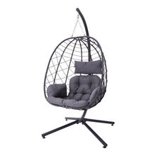 Load image into Gallery viewer, Outdoor Folding Lounge Chair Recliner with Wheels