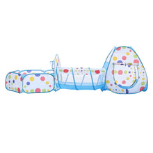 Load image into Gallery viewer, 3-in-1 Play Tent Set for Kids Pop Up with Tunnel Ball Pit Playhouse Play Tents Living and Home