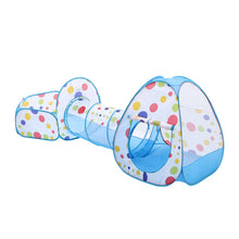 Load image into Gallery viewer, 3-in-1 Play Tent Set for Kids Pop Up with Tunnel Ball Pit Playhouse Play Tents Living and Home