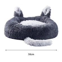 Load image into Gallery viewer, Round Plush Pet Dog Cat Calming Bed with Cute Ears Living and Home