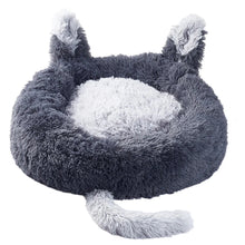 Load image into Gallery viewer, Round Plush Pet Dog Cat Calming Bed with Cute Ears Living and Home