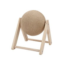 Load image into Gallery viewer, Wooden Cat Scratching Ball Kitten Scratcher Toy
