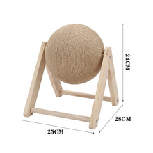 Load image into Gallery viewer, Wooden Cat Scratching Ball Kitten Scratcher Toy