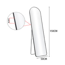 Load image into Gallery viewer, Modern Arched Metal Floor Mirror Black