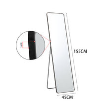 Load image into Gallery viewer, Modern Rectangular Metal Floor Mirror Black