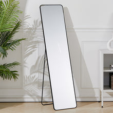 Load image into Gallery viewer, Modern Rectangular Metal Floor Mirror Black