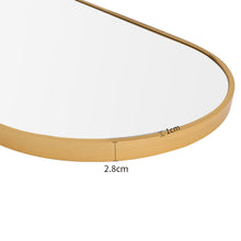 Load image into Gallery viewer, Modern Oval Metal Full Length Wall Mirror Gold