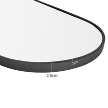 Load image into Gallery viewer, Modern Oval Metal Full Length Wall Mirror Black
